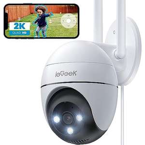 Camera surveillance WiFi Exterieure ieGeek 2K - 360° Camera IP, Vision Nocturne Couleur (vendeur tiers)