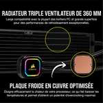 Watercooler Corsair iCUE H150i RGB PRO XT - Refroidissement Liquide pour Processeur, Radiateur 360 mm