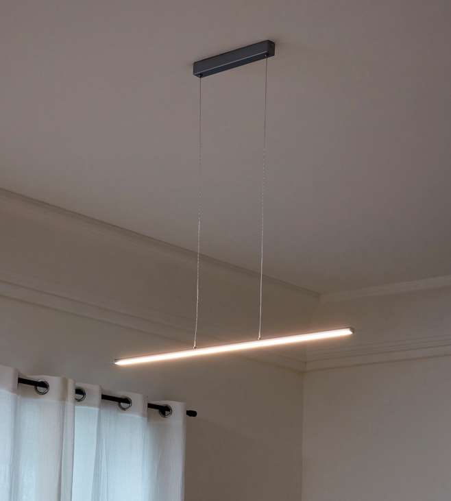 Suspension LED Inspire Fonda - Design métal chromé