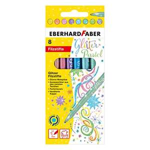 Pack 8 feutres à paillettes Eberhard Faber - Couleurs pastel intenses