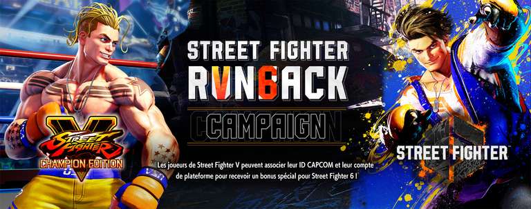 [Possesseurs de Street Fighter 5 et 6] Bonus pour Street Fighter 6 + Street Fighter 2 offert (Dématérialisé - capcom.com)