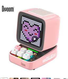 Haut-parleur Bluetooth Portable rétro Divoom Ditoo Pro, alarme-réveil, panneau d'affichage LED DIY