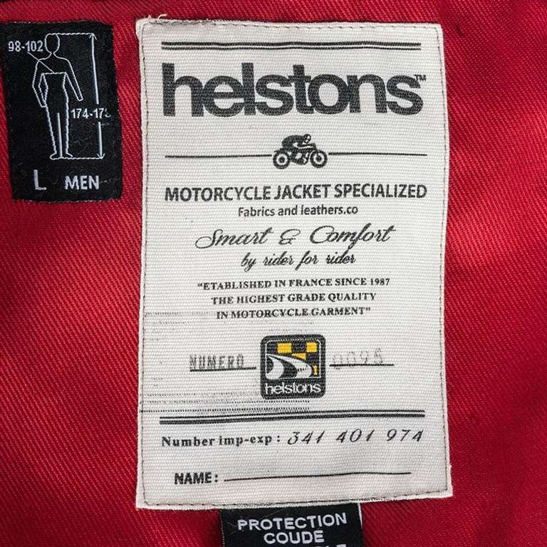 Blouson Moto en Cuir Helstons Heroes - Édition Limitée Numérotée, Tailles Du S au XL