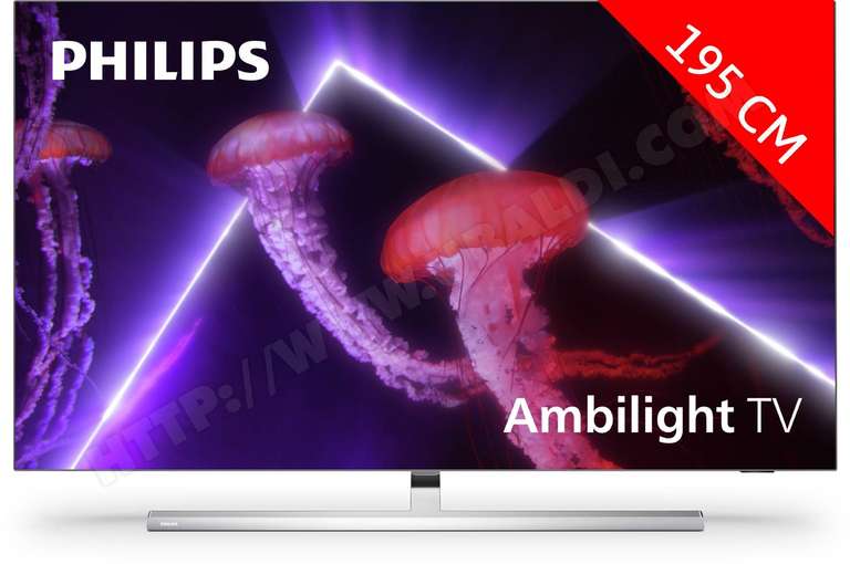 TV OLED 77" Philips 77OLED807 - 4K UHD 120 Hz, HDR10+ - HLG, Dolby Atmos, Smart TV
