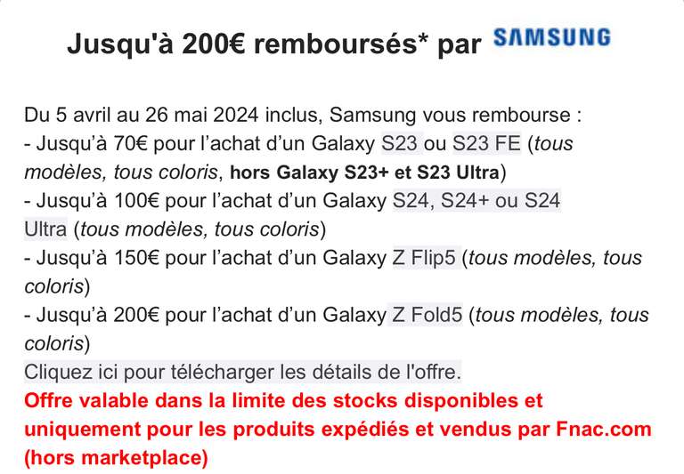 Pack Smartphone Samsung Galaxy S23 FE 6,4" 5G Double nano SIM 128 Go Graphite + Galaxy Buds FE + Coque en silicone Paris 2024 (via ODR 70€)