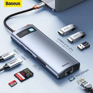 Hub USB Type C Baseus - 3 ports USB A + 1 port Type C PD 100W + 1 port HDMI 4K 60Hz + 1 port SD/TF + 1 port RJ45