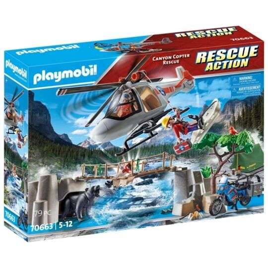 Unités de secouristes avec hélicoptère Playmobil 70663