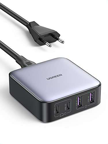 Chargeur USB-C Ugreen Nexode - 65W, 4 Ports avec GaN II Tech + Câble Alimentation Inclus (Via coupon - Vendeur tiers)