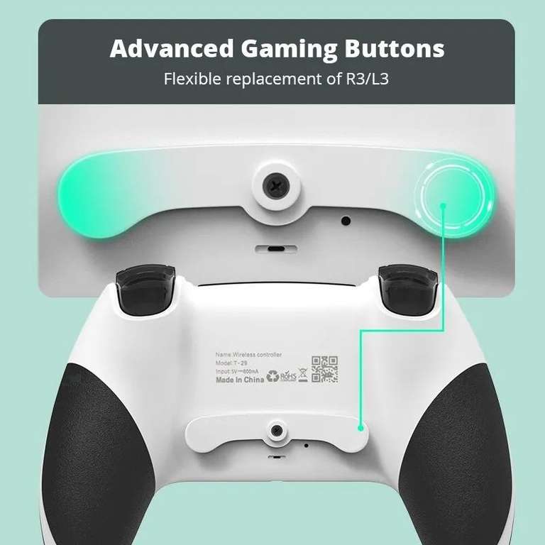 Manette de jeu sans fil Data Frog pour console de jeu PS4, PC