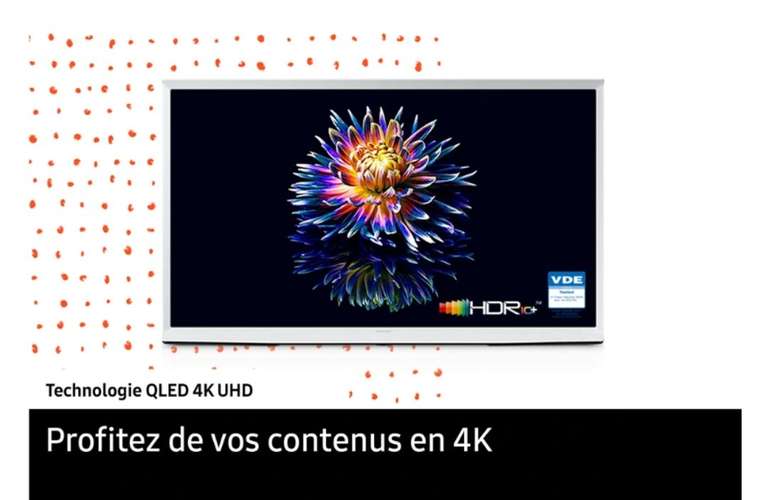 TV 55" Samsung The Serif TQ55LS01B (2023) - QLED, 4K UHD, Dalle 100 Hz, HDMI 2.1, Quantum HDR, Smart TV (Via ODR 100€)