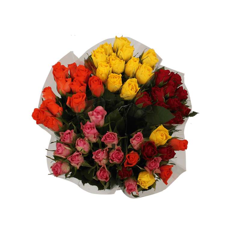 Bouquet de 11 roses certifiées Fairtrade (différents coloris au choix)