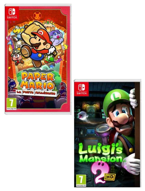 [Précommande] Paper Mario la porte Millénaire/Luigi's Mansion 2 HD sur Nintendo Switch (+10€ en bon d'achat)