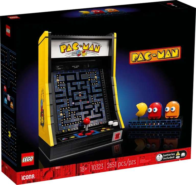 Jeu de construction Lego Icons 10323 Pac-Man - Jeu d'arcade+ doublement des points Lego et deux cadeaux