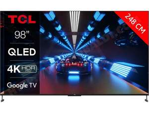 TV QLED 98" TCL 98C735 - 4K UHD, 120Hz, HDR, Dolby Vision, HDMI 2.1, VRR/ALLM, FreeSync, Google TV (Via ODR 1000€)