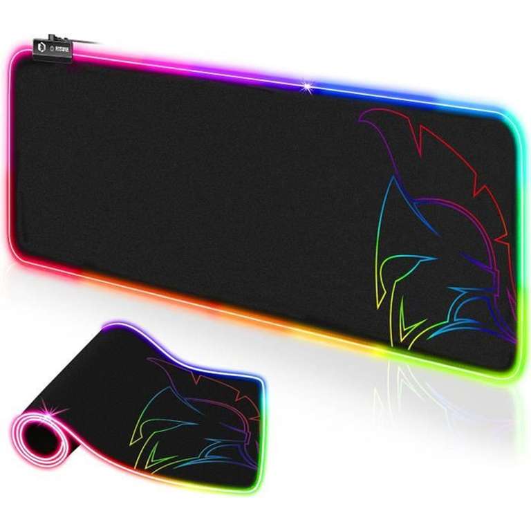 Tapis de Souris RGB Empire Gaming Dark Rainbow Gamer - 800 x 300 mm, RGB, 12 modes d'éclairage (Vendeur tiers)