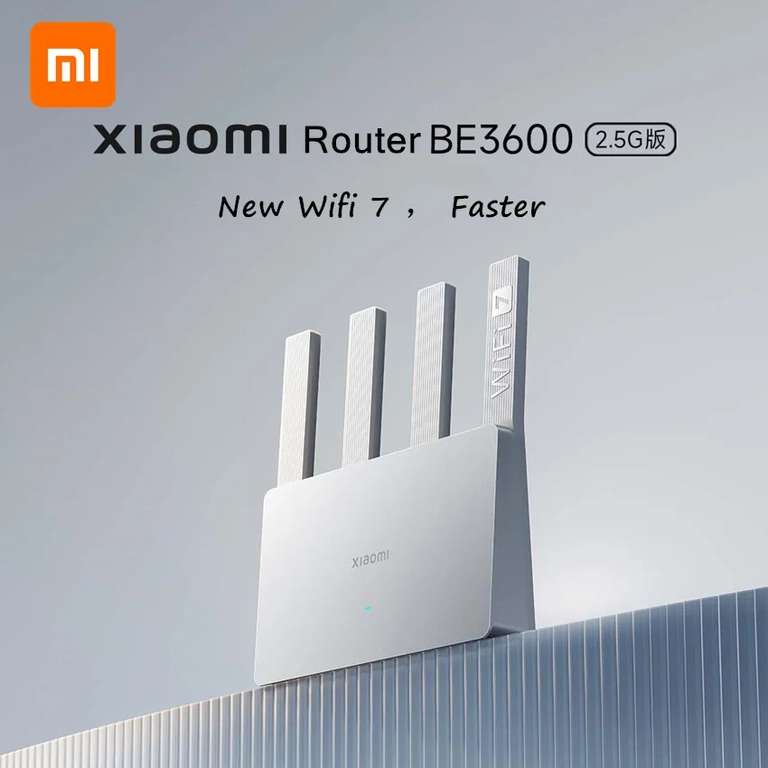 Routeur Wifi Xiaomi BE3600 - Wifi 7, Mesh, 2.5Gbps WAN, 3 ports Ethernet 1Gbps (39,83€ via code ANFR05)