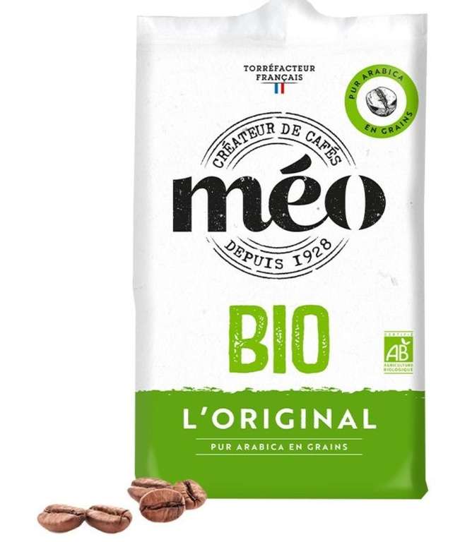 Lot de 2 paquets de 500g de caf Meo en Grains Original via 3 98