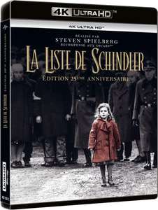 Blu-Ray 4K La Liste de Schindler (4K Ultra HD) édition 25ème anniversaire
