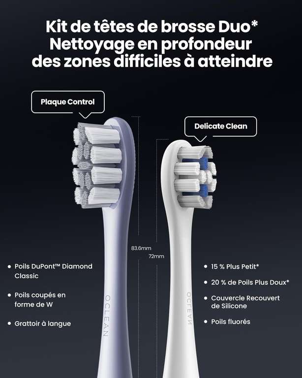 Oclean X Pro Digital Brosse à dents électrique avec 4 Têtes (via coupon)