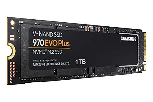 SSD interne M.2 NVMe Samsung 970 EVO Plus - 1 To, TLC 3D, Cache DRAM, Jusqu'à 3500-3300 Mo/s (MMZ-V7S1T0BW)