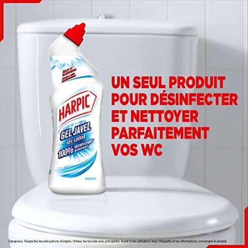 Nettoyant désinfectant Gel WC Javel Harpic - 750 ml (via abonnement)