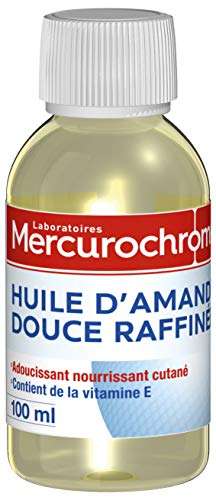 Huile d'Amande Douce Raffinée Mercurochrome - Adoucissante et Nourissante - 100 ml
