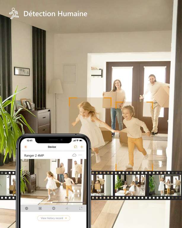 Caméra Surveillance Imou 2.5K 4MP - Détection Humaine AI - 360° - Vision Nocturne 10m - Compatible Alexa
