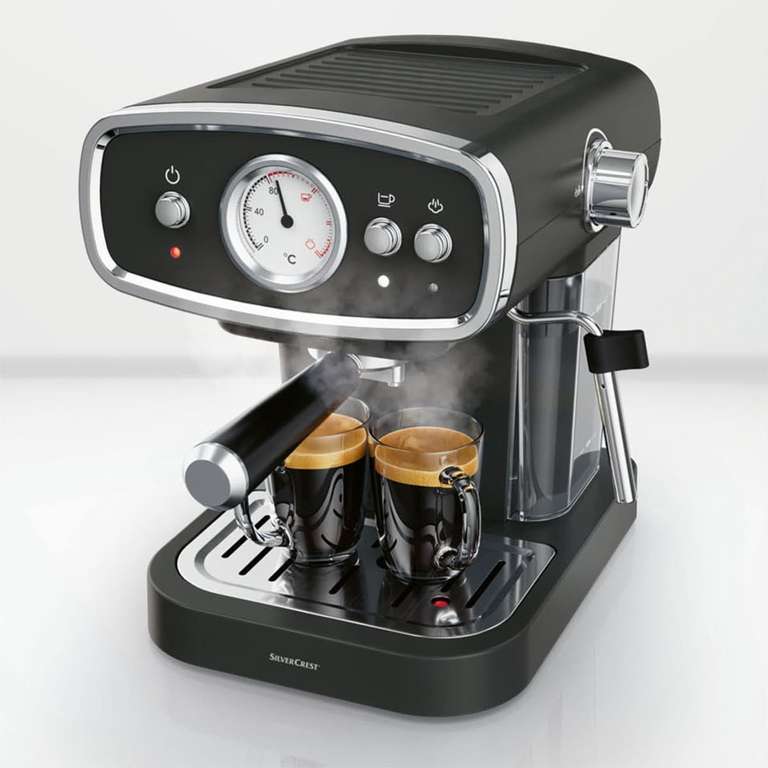 Machine à café expresso Silvercrest Kitchen Tools - 1050W, réservoir 1.2 L