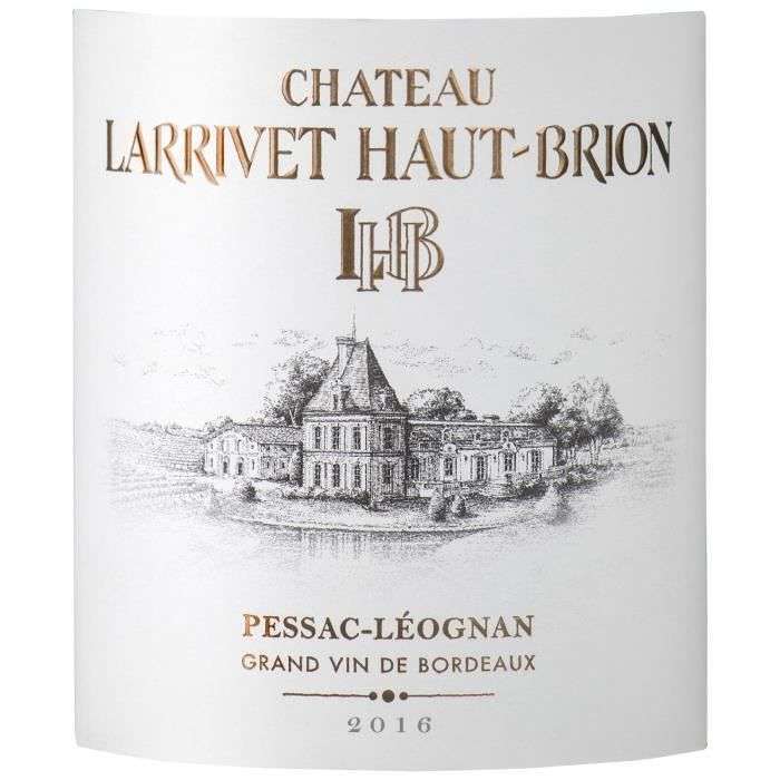 1 Bouteille de Château Larrivet Haut-Brion 2016 Pessac-Léognan