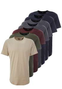 Pack de 7 T-shirts Only & Sons Onsmatt Longy Tee - Plusieurs coloris : bleu marine, bordeaux ou noir, Tailles du XXS au S