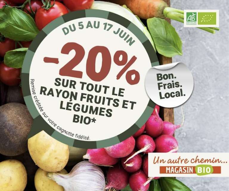 20% de remise sur tous les fruits et légumes bio - Un Autre Chemin Supermarché BIO (59/62)