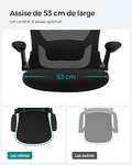 Chaise de bureau ergonomique pivotant 360° Songmics (via coupon - vendeur tiers)