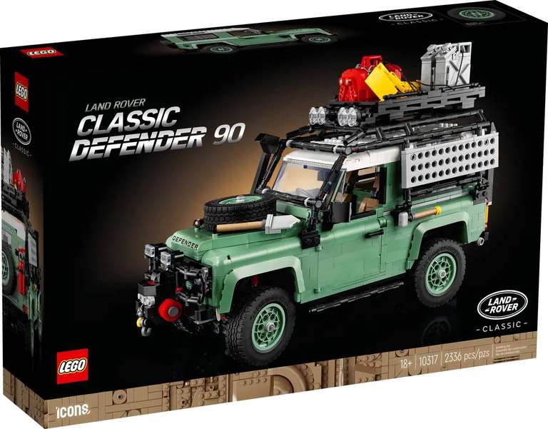 25% de Réduction sur 4 modèles de voiture LEGO Icons - Ex: 10317 Land Rover Classic Defender 90