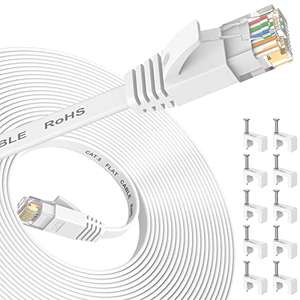 Câble Ethernet plat Nixsto - 7m, RJ45 Cat 6 (Vendeur Tiers)