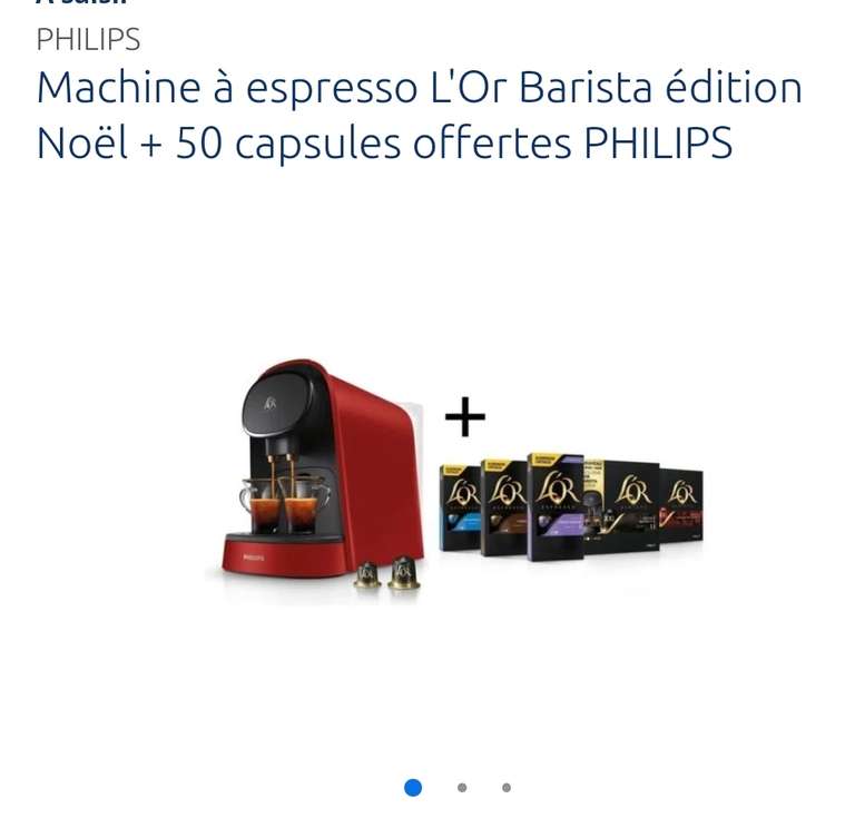 Machine à café en capsule L'Or Barista + 50 capsules