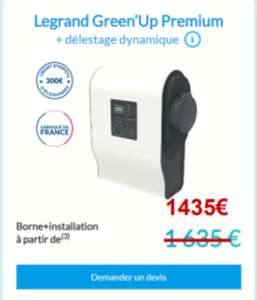 200€ de réduction pour l'installation d'une borne de recharge Legrand (mobiliteverte.engie.fr)
