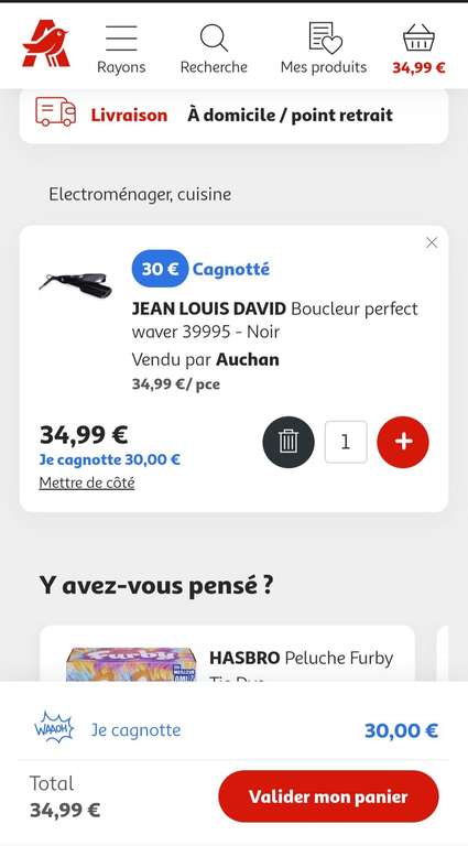 Boucleur Jean Louis David Perfect Waver 39995 - Noir (via 30€ sur Carte Fidélité)
