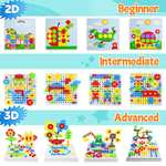 Jouet pour enfant de 3 ans STEM Jeux de société, Mosaique, Puzzle 3D, Construction (Via coupon - Vendeur tiers)