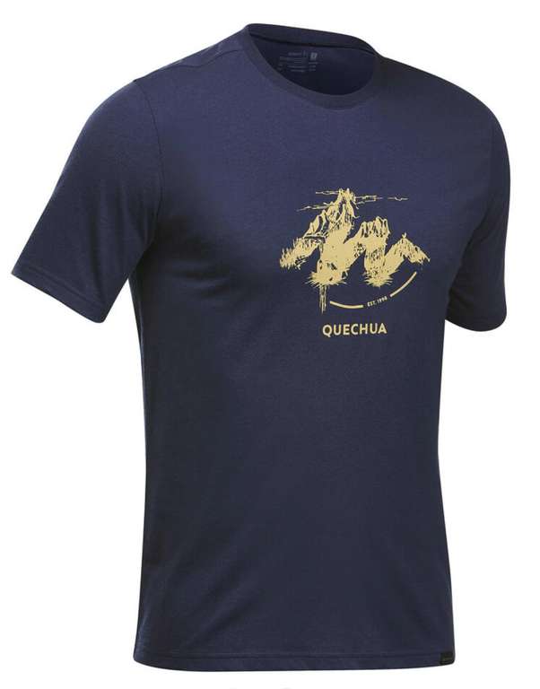 T-shirt de randonnée Quechua NH500 pour Homme - Bleu marine, Toutes tailles