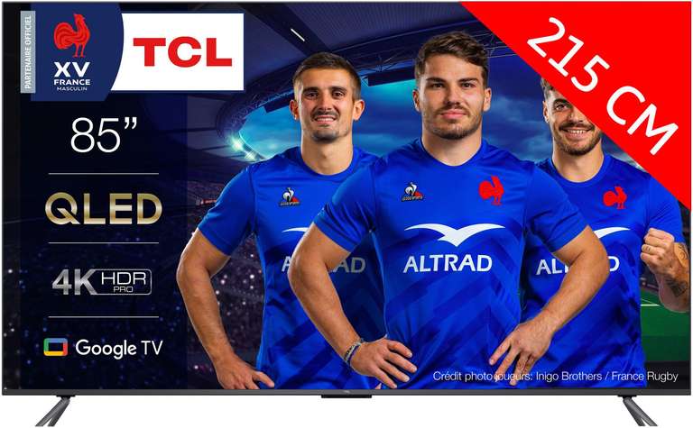TV TCL 85" QLED 85QLED770 - 4K UHD, Google TV (Via ODR 300€)