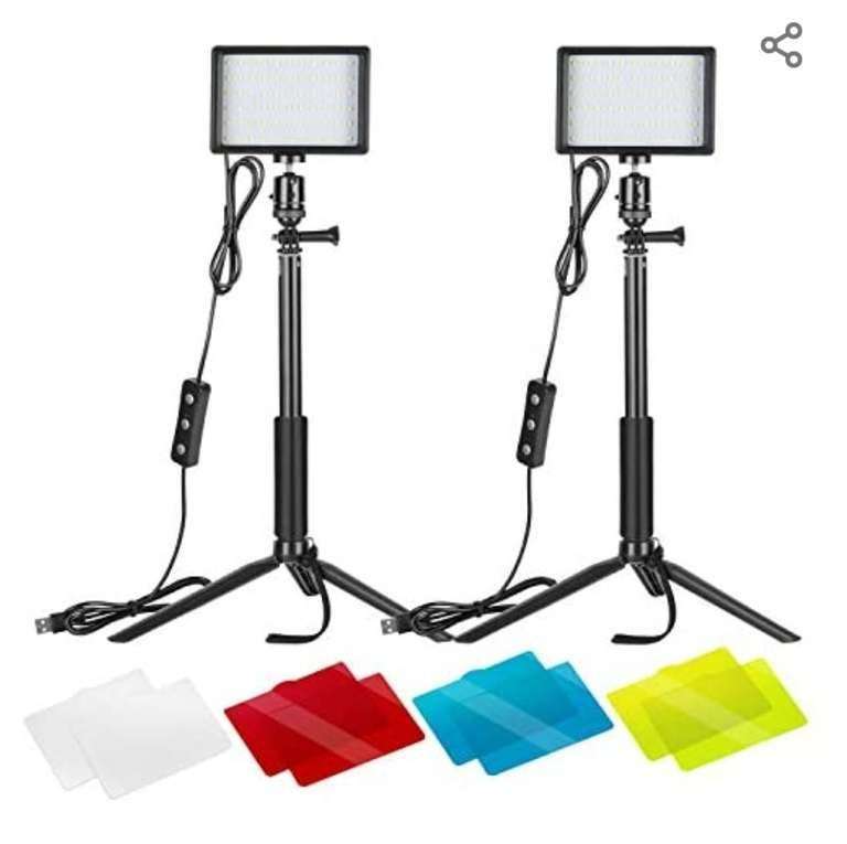 Kit 2 projecteurs LED Neewer‎ 10095736 - 5600k, filtres de couleurs (via coupon - vendeur tiers)