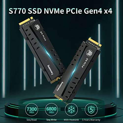 SSD NVMe M.2 2280 Fanxiang S770 PCIe 4.0 - 2To, jusqu'à 7300 Mo/s, Compatible PS5 (Vendeur Tiers)