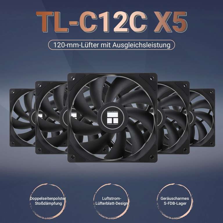 Lots de 5 ventilateurs Noctua-Bequiet 120mm PWM (Gebraucht) in GENEVE
