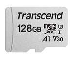 Carte mémoire microSD SDXC/SDHC Transcend - 128Go avec adaptateur SD