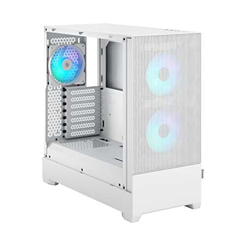 Boîtier PC Fractal Design Pop Air RGB Tempered Glass - Blanc, ATX (‎FD-C-POR1A-01)