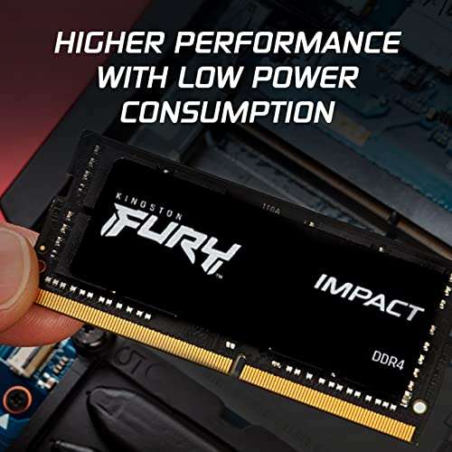 Kit Mémoire RAM SO-DIMM Kingston Fury Impact KF432S20IBK2/32 - 2 x 16 Go, 3200MHz, DDR4, CL20