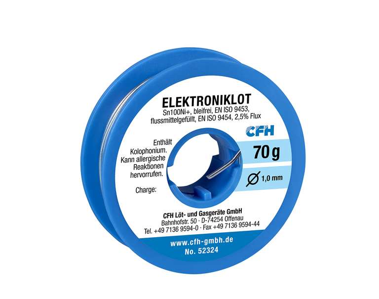 Brasage pour soudure électronique EL 324 - sans plomb 70g, 1mm