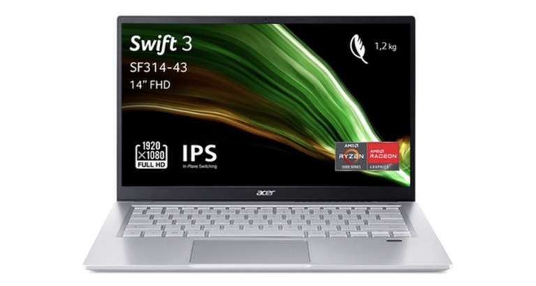 Acer Ordinateur portable Swift 3 14 pouces FHD, AMD Ryzen 7 5700U