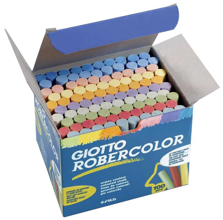 Boîte de 100 craies de couleur assorties Giotto Robercolor