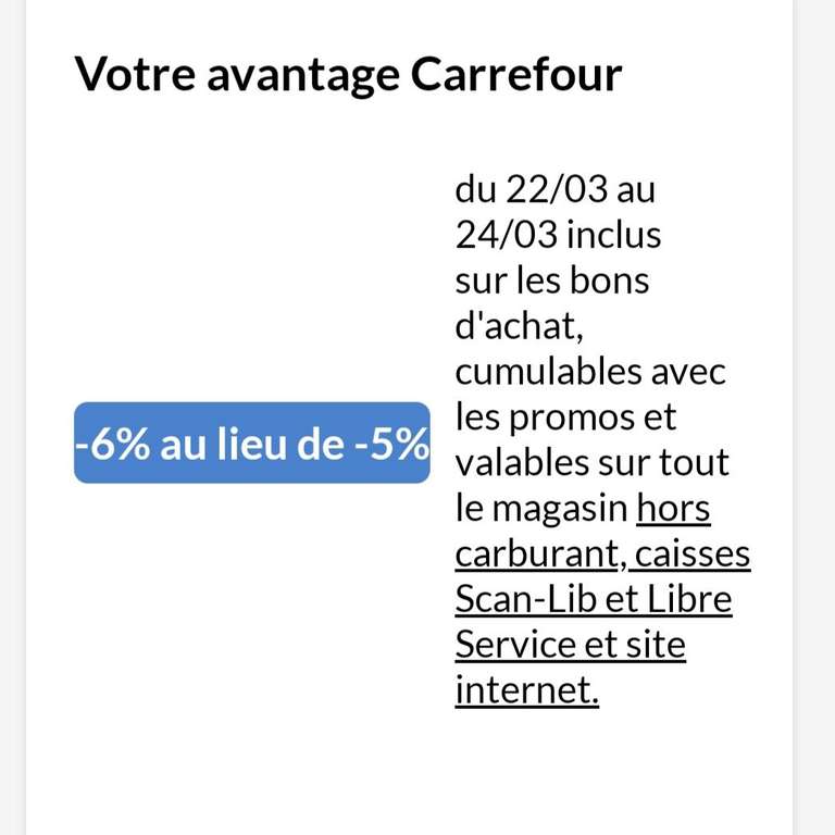 [Client PassPartenaires / BoursoBank / The Corner] 6% de réduction sur les bons d'achats Carrefour